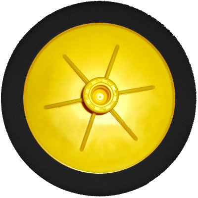 Gąbka polerska czarna (twarda) 150mm x45mm M14 - obrazek 2